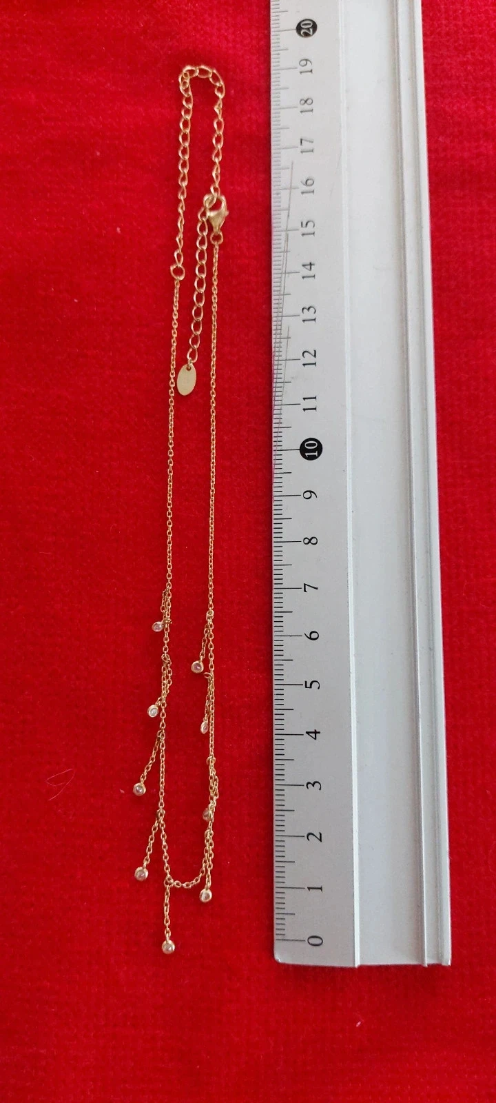 Collier ras de cou Choker Argent 925 doré / pampilles oxydes de zirconium – photo 7